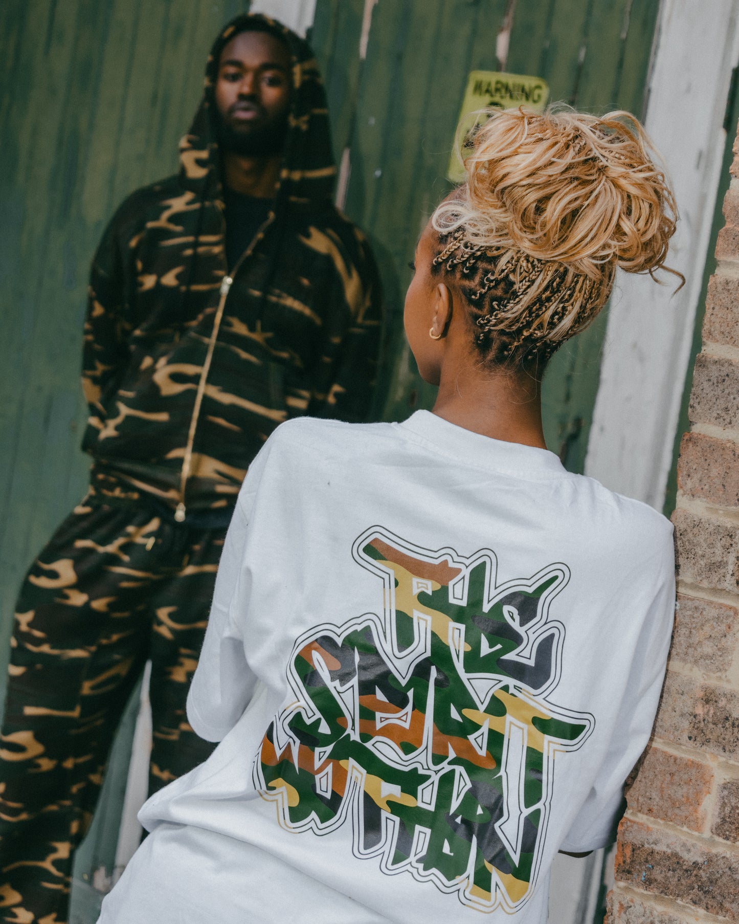 White Forest camo (OVERSIZED) Mural tee