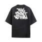 BLACK ACID-WASH MURAL TEE (OVERSIZED)