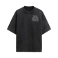 BLACK ACID-WASH MURAL TEE (OVERSIZED)